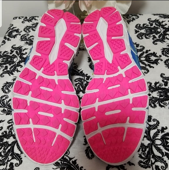 NEW BALANCE 750 V1 Running Shoes Blue Neon Pink Green Women's - Picture 11 of 11